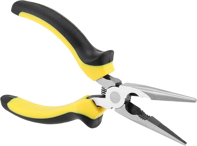 SINJEUN 15 Pack 6 Inch Needle Nose Pliers, Long Needle Nose Pliers with Wire Cutter, Insulated