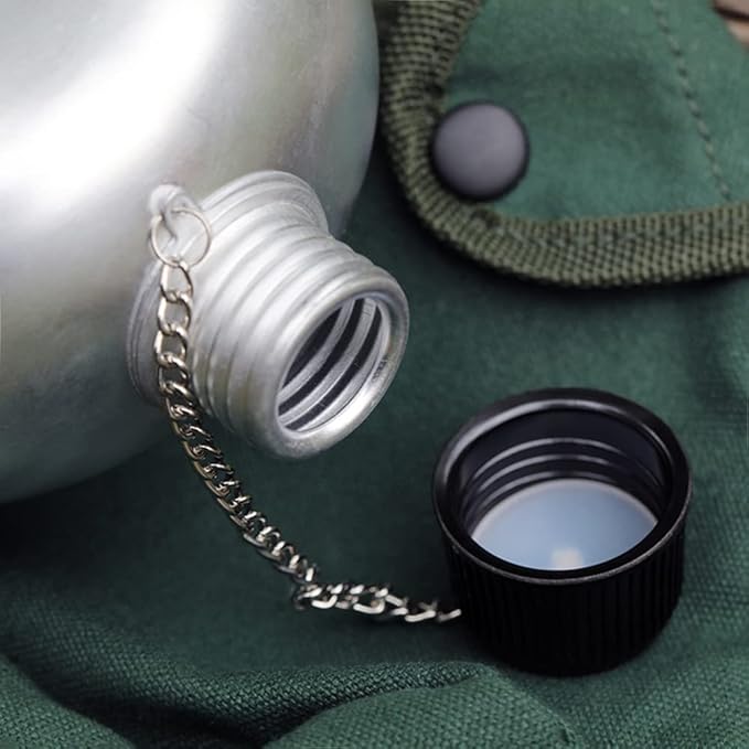 Camping cookware Set, 3pcs Cookware Set Aluminum Canteen Cup Wood Stove Set with Cover Bag for