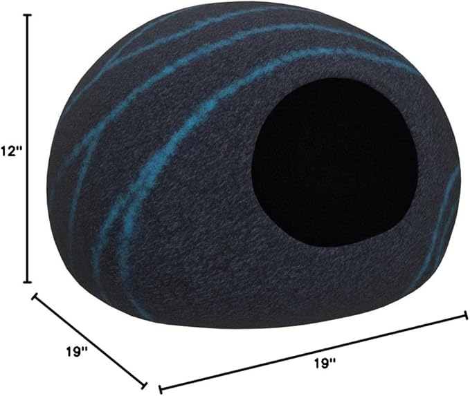 MEOWFIA Cat Cave ??Premium Felt Cat Bed for Indoor Cats, Handmade 100% Merino Wool (Large, Black