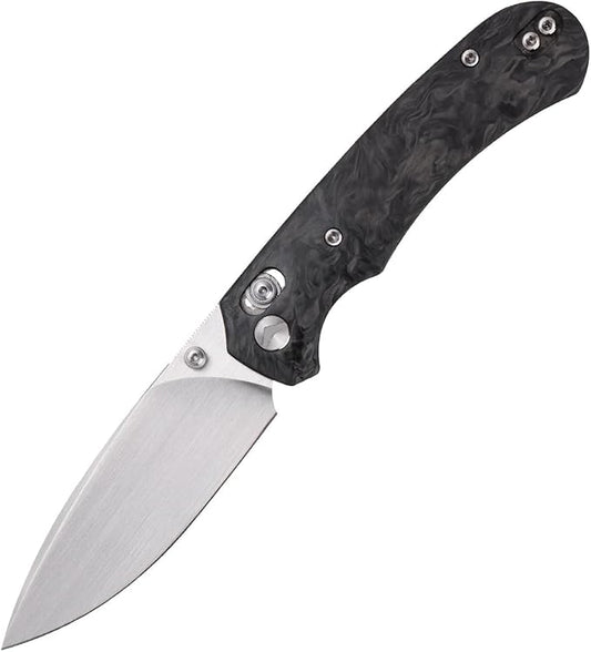Folding Pocket Knife,3.31” M390 Blade,Erogonomic Titanium Handle,Hunting Survival Knife,EDC Knife