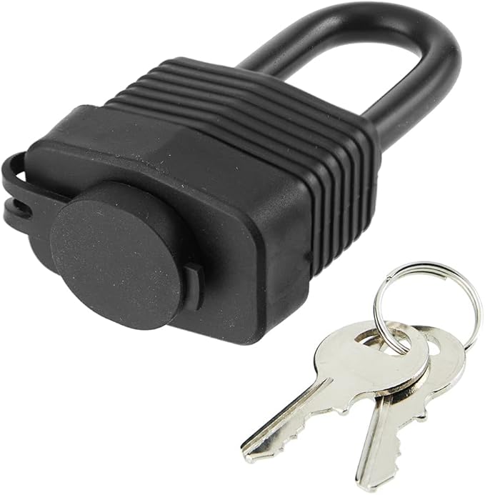 Waterproof Padlocks Keyed Alike for Outdoor use, Covered Heavy Duty Laminated Steel Lock, 1-9/16