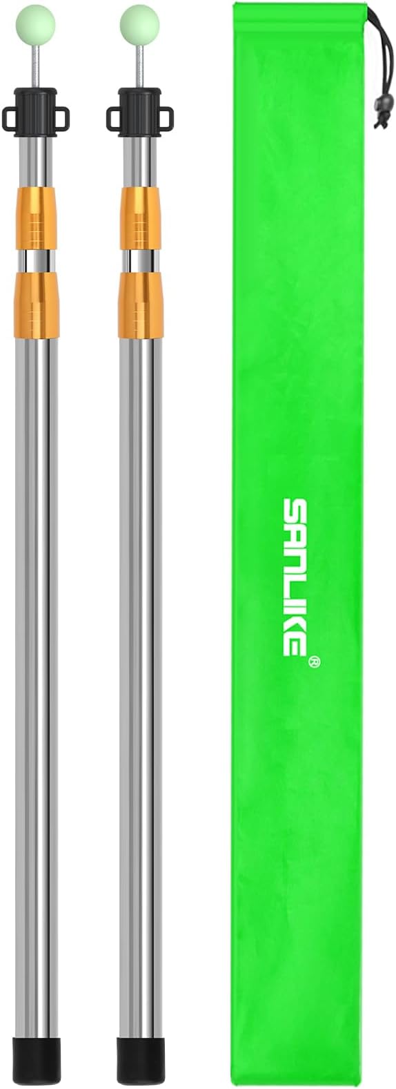 SANLIKE Telescoping Tarp Pole Heavy Duty Tent Poles, 33"-86.6"/94" Thickened Tube Collapsible