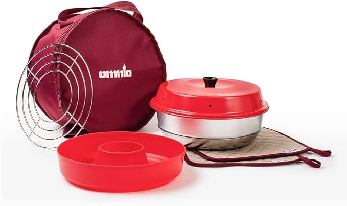 Omnia Kit 1, Set of 5 Products - Camp Oven, Silicone Mold, Potholders, Baking Grid and Storage Bag