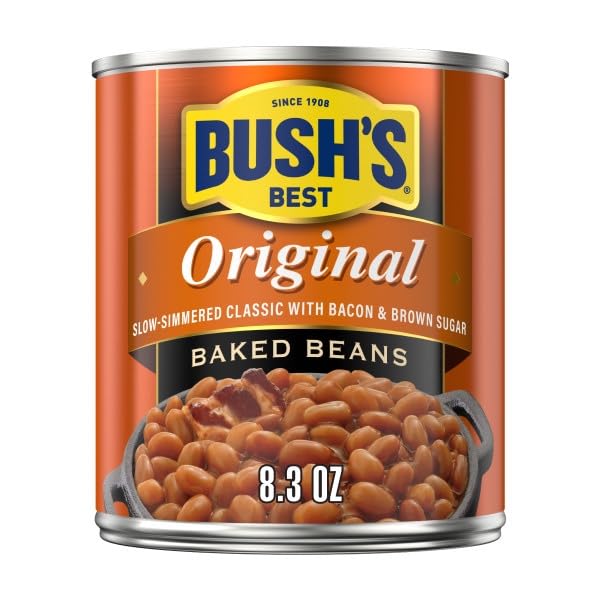 Bush's Best Baked Beans, Vegetarian, & Original Seasoned with Bacon & Brown Sugar, 8.3 Oz Each