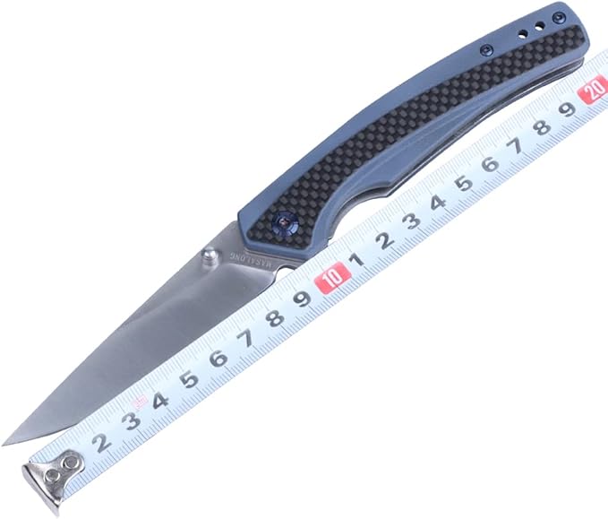 MASALONG Kni242 Folding Knife G10 Carbon Fiber Handle Outdoor Knife Fit Camping Wilderness Survival