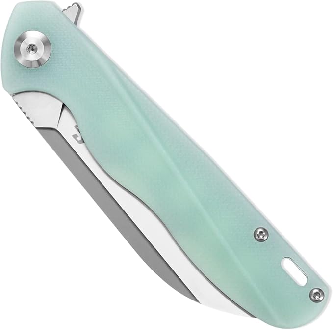 Sitivien ST103 Folding Knife, D2 Steel Blade+G10 Handle Pocket Knife, EDC Tool Knife for Outdoor