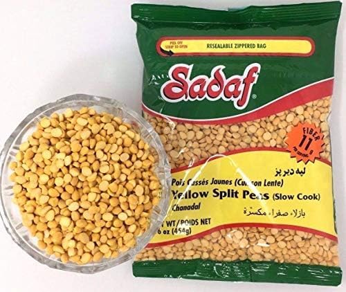 Sadaf Yellow Split Peas - Slow Cook - Yellow Split Peas for Cooking and Food Flavoring - Dried