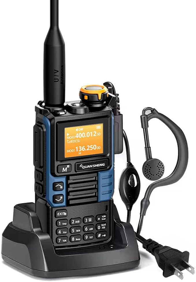 UVK5(99) AM/FM/DTMF Walkie-Talkie 200CH 20-1000MHZ Walkie-Talkie NOAA Weather Forecast with Flash