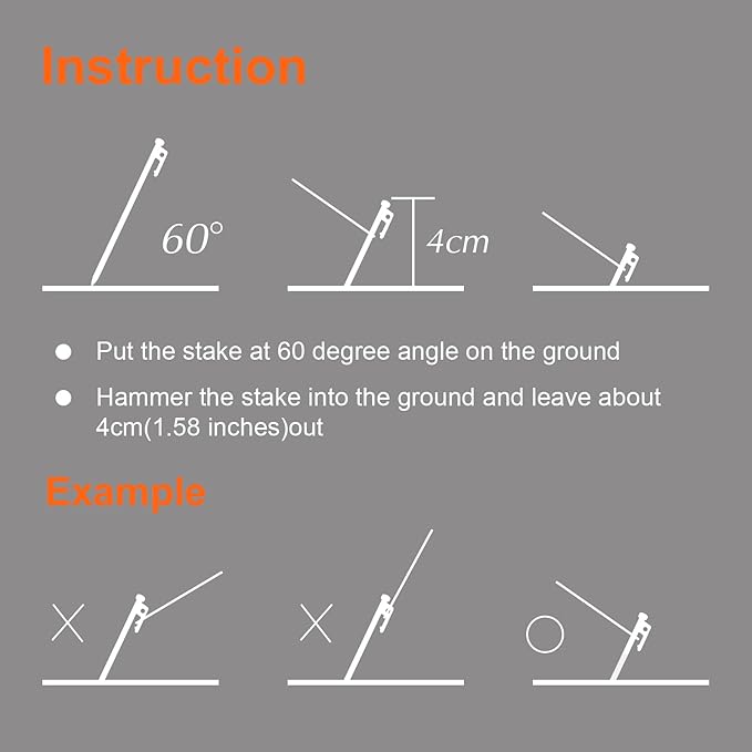 Eurmax USA 10 inch Multiuse Heavy Duty Steel Tent Stakes Tarp Pegs Camping Stakes for Outdoor
