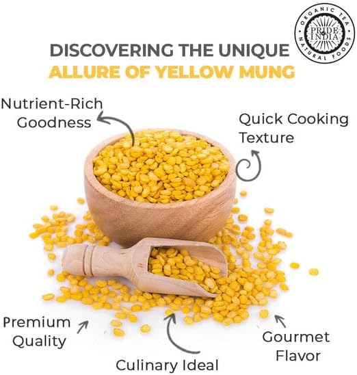 Pride Of India - PACK of 6 - Indian Split Yellow Mung Lentils - Protein & Fiber Rich Moong Dal, 1.5