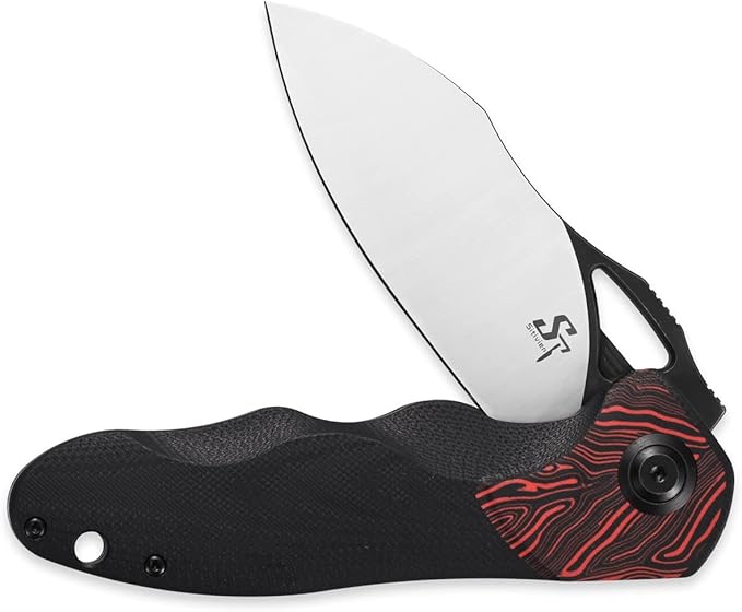 Sitivien ST154 Folding Knife, Sandvik 14C28N Steel Blade with G10 Handle,Chinese Zodiac Series EDC