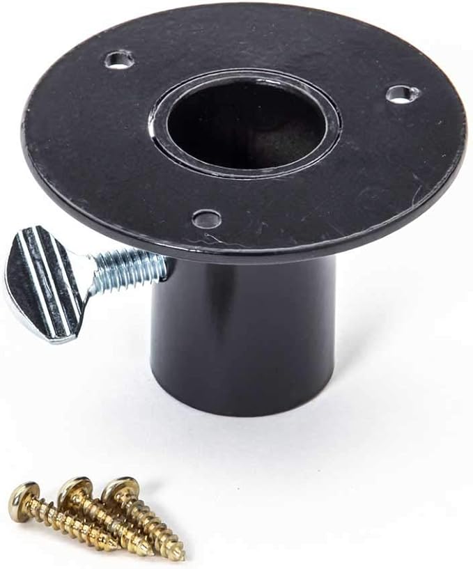 Birds Choice 1202 Pole Mount Flange, 1 in., Black