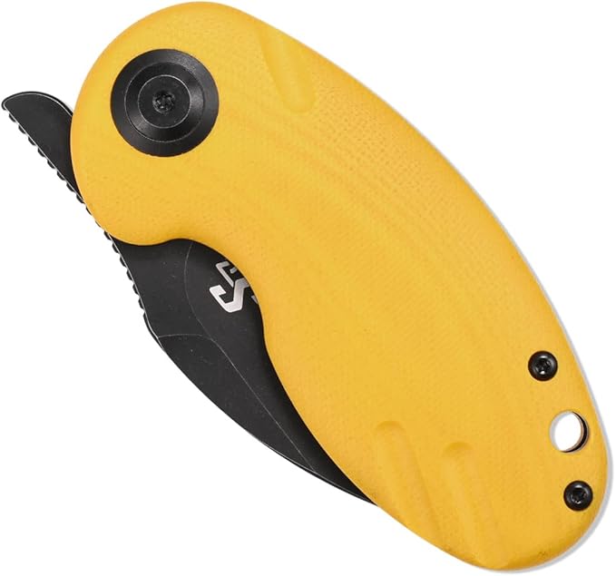 Sitivien ST153 Pocket Folding Knife,Sandvik 14C28N Black Stonewashed Blade with G10 Handle,Chinese