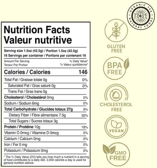 Pride Of India - PACK of 6 - Indian Split Yellow Mung Lentils - Protein & Fiber Rich Moong Dal, 1.5