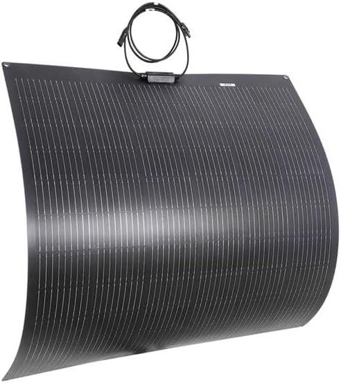 LensunSolar Flexible Solar Panel 200W 12V ETFE 9BB,44in x 35.6in Semi-Flexible Bendable Mono Solar