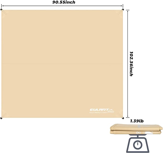 Tent Footprint, 210D Oxford Cloth Camping Tent Tarp, PU 3000 Waterproof Ground Sheet Mat for Tent