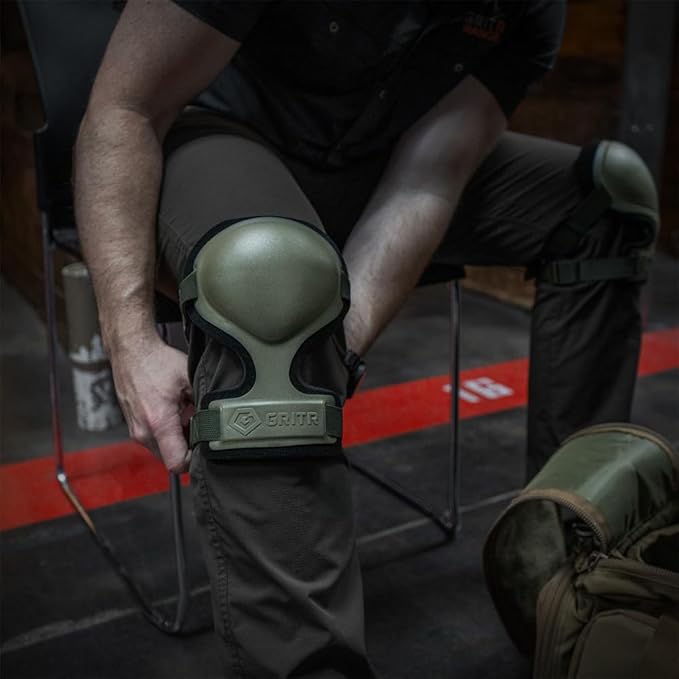 GRITR Tactical Knee Pads for Work, Hunting, Construction, Gardening, Paintball w/Foam Padding, Hard