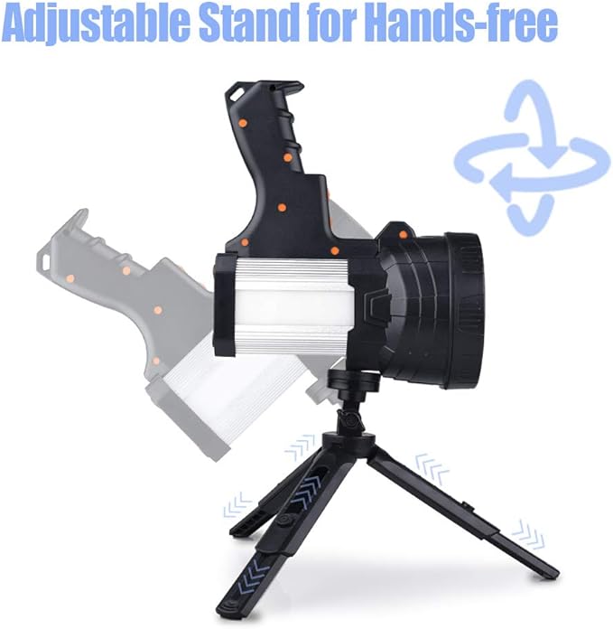 YIERBLUE Rechargeable Spotlight, Super Bright 99,000 High Lumen LED Handheld Spotlight Long Lasting