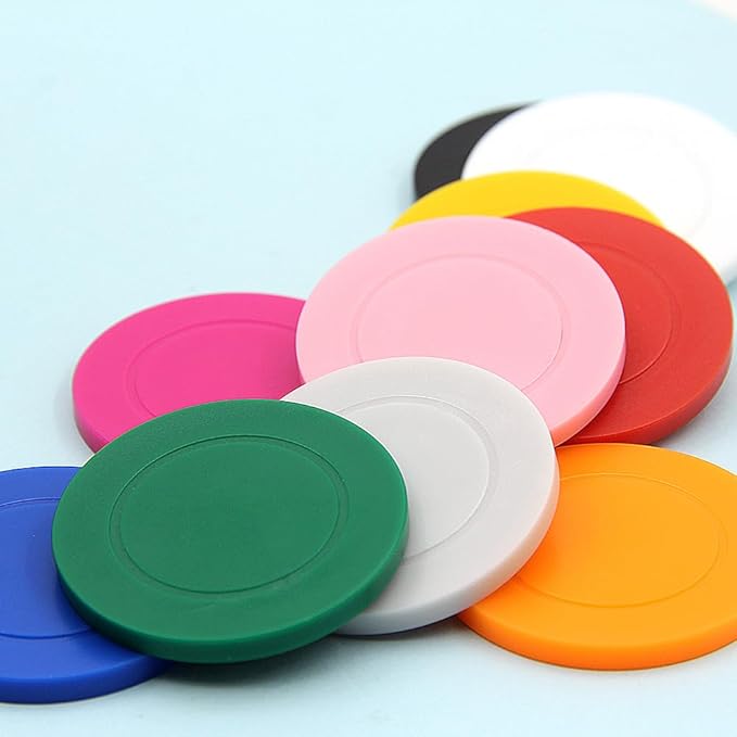 500 Custom Poker Chips Plastic Tokens,40mm/1.57in Diameter,Imprint Full-Color with Your Logo,Text