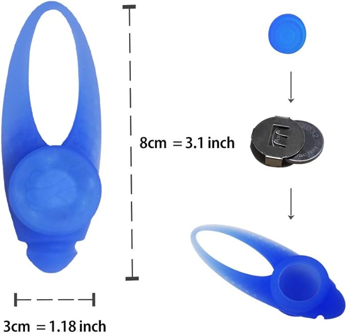 LaRoo Dog Lights for Night Walking,Led Dog Collar Lights for Nighttime Clip On Light up Dog Collar
