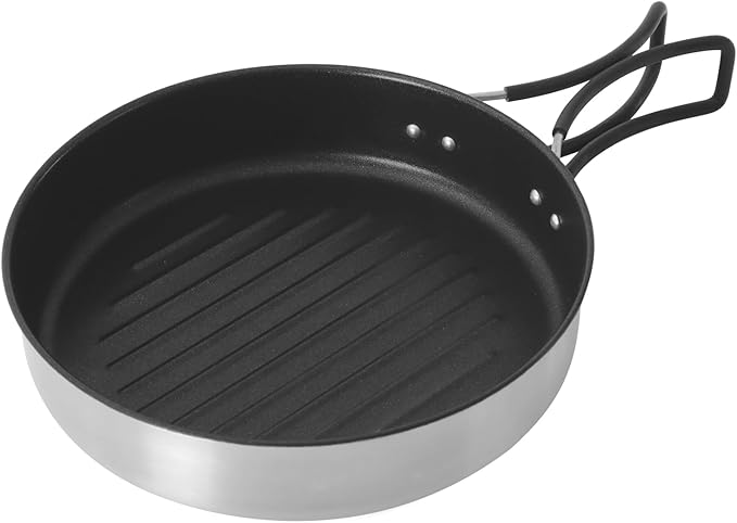 Camping Cookware Set, Camping Cooking Set,304 Stainless Steel Camping Pots &Frying Pan Set,Campfire