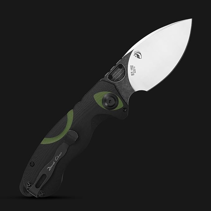 Sitivien ST162 Folding Knife,AUS-10 Steel Blade with G10 Handle Pocket Knife EDC Tool Knife for