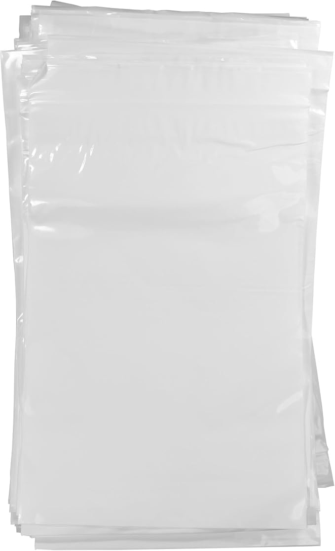 uGems 6" X 9" Reclosable Zipper Bags 2 mil White (Qty=100) #r69wt-100