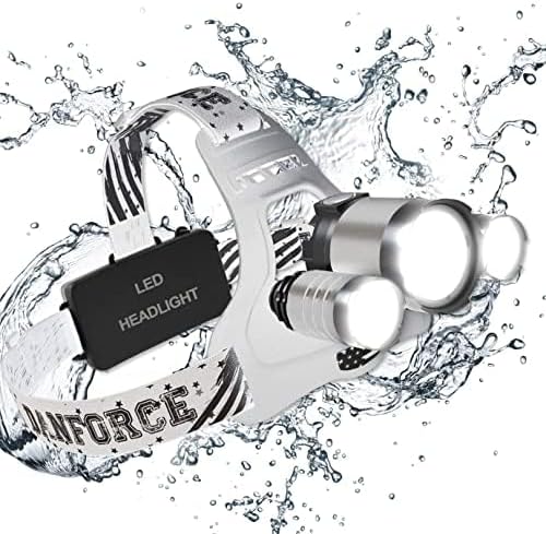 DanForce Headlamp. USB Rechargeable LED Head Lamp. Ultra Bright LUMINUS 1080 Lumen Headlamp