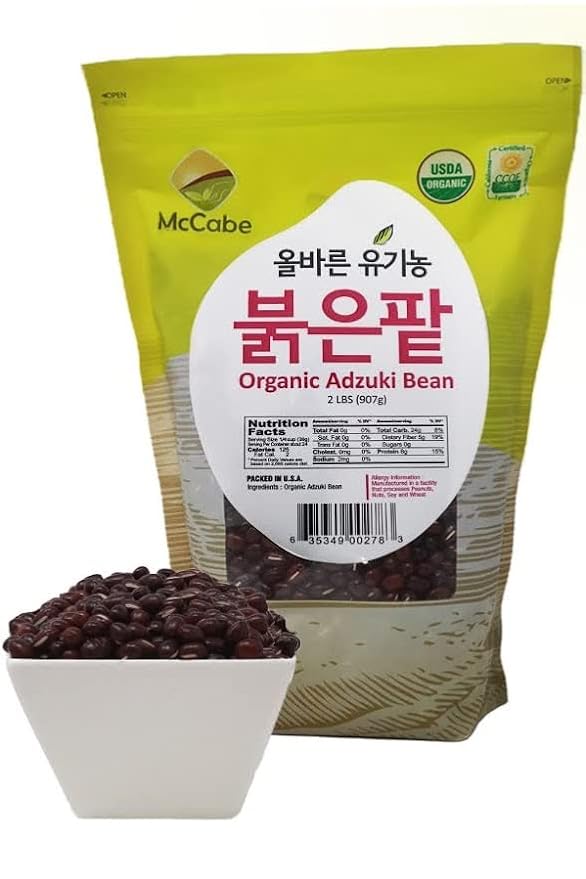 McCabe Organic Adzuki Bean - Dried Small Red Beans 2 lb (32oz) | USDA and CCOF Certified - Rich