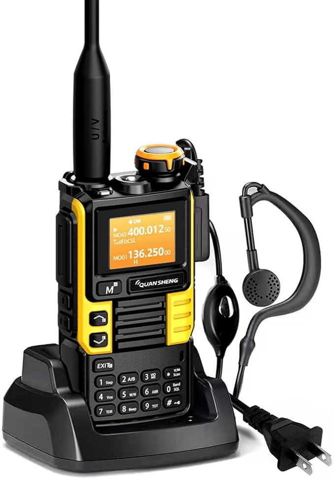 UVK5(99) AM/FM/DTMF Walkie-Talkie 200CH 20-1000MHZ Walkie-Talkie NOAA Weather Forecast with Flash