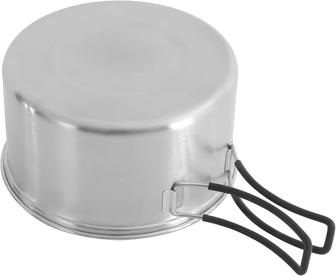 Portable Camping Cookware Set, 304 Stainless Steel Outdoor Camping Cooking Pots and Pans with