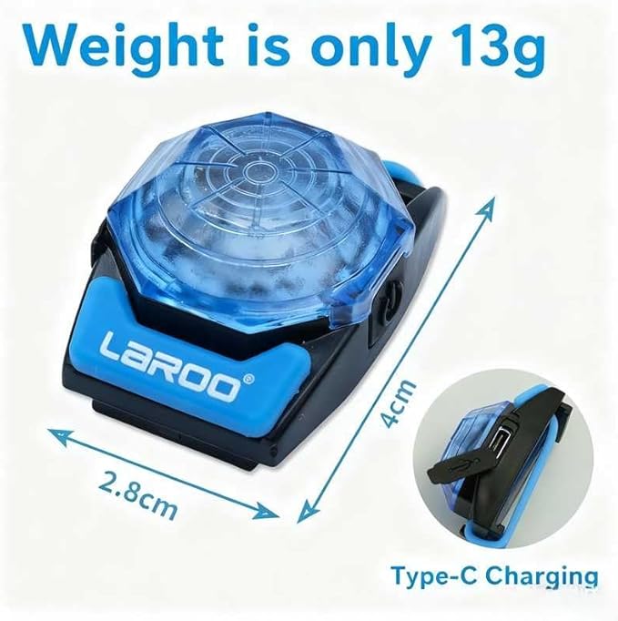 LaRoo Dog Lights for Night Walking,USB-C Rechargeable Dog Lights,Only 13g for Small Dogs,3 Modes