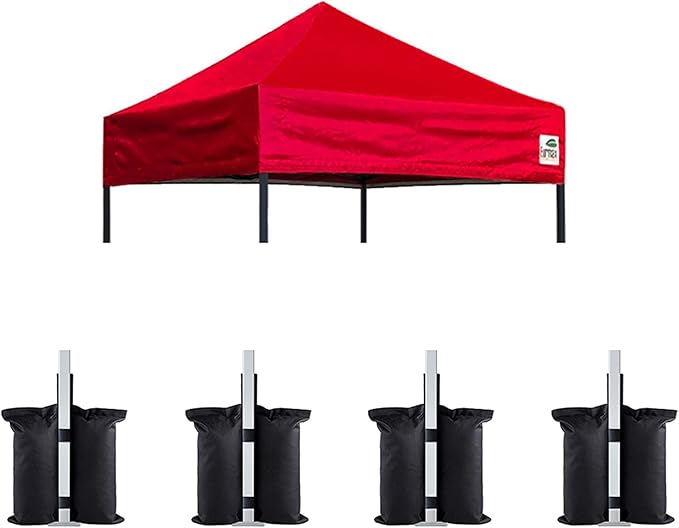 Eurmax USA Pop Up Canopy Replacement Canopy Tent Top Cover, Instant Canopy Top Cover ONLY,Bonus 4PC