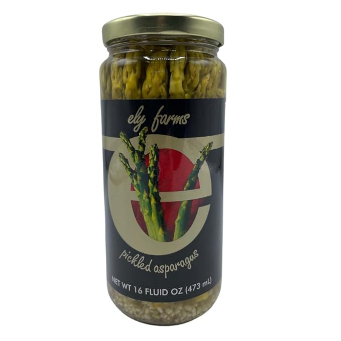 Ely Farms Pickled Asparagus - Unique and Irresistible Taste - Crunch Spears with a Garlic and Dill