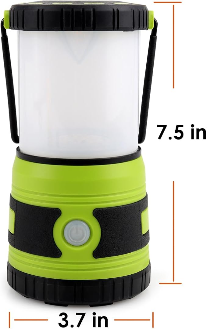 LED Camping lamp Super Bright 1500 lumens 4 Light Modes Dimmable searchlight Battery-Powered