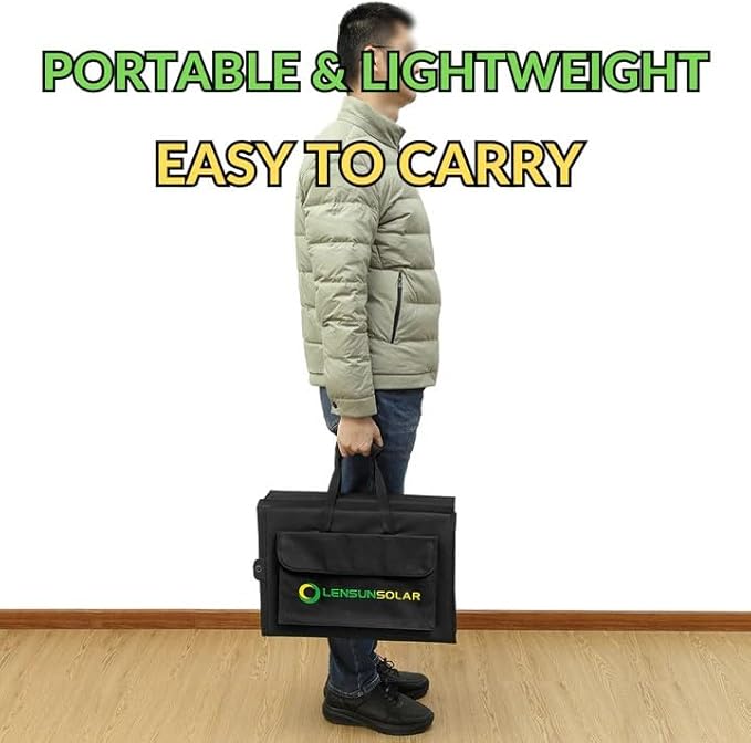 Lensunsolar 300W Solar Blanket Complete Kit Ready to Charge Battery and Solar Generator Portable