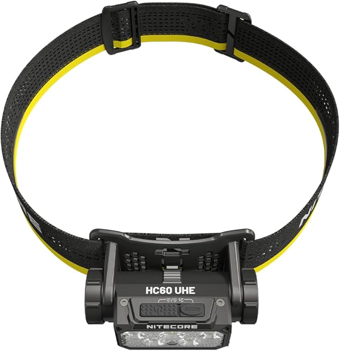 Nitecore HC65 UHE 2000 Lumen Heavy Duty Metal Headlamp, USB-C Rechargeable with White, Red, and