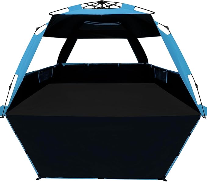 WhiteFang Deluxe Pop Up Beach Tent Sun Shade Shelter for 3-4/5-6 Person, UV Protection, Extendable