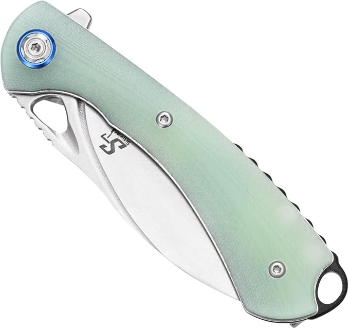 Sitivien ST147 Folding Pocket Knife,14C28N Steel Blade with G10 Handle Utility Knife EDC Tool Knife
