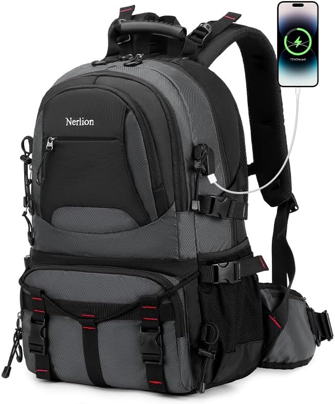 Nerlion 40L Hiking Backpack Travel Backpack for Men Women Camping Waterproof Outdoor Hiking Daypack