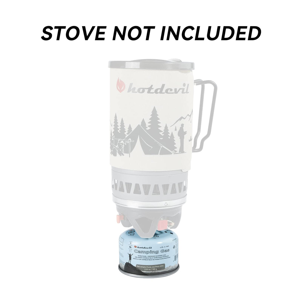 Hotdevil Camping Stove Fuel Butane Propane Blend Isobutane Fuel Canister Camping Fuel Gas Canister