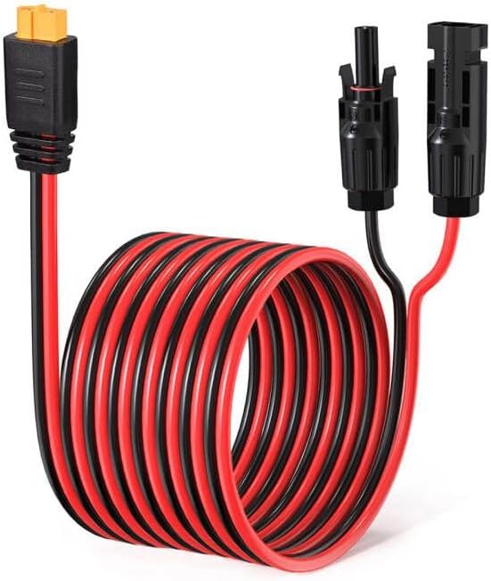 10AWG Solar to XT60 Charging Cable Solar Panel Extension Cable for Portable Power Station River 600