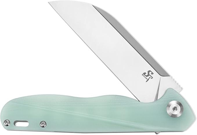 Sitivien ST103 Folding Knife, D2 Steel Blade+G10 Handle Pocket Knife, EDC Tool Knife for Outdoor