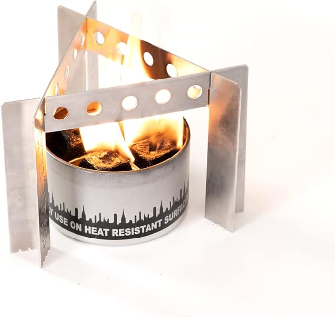 Portable Camp Stove - Cooker - Trivet Combo | 3 Uses in 1 | Ultralight | Stainless Steel | Perfect