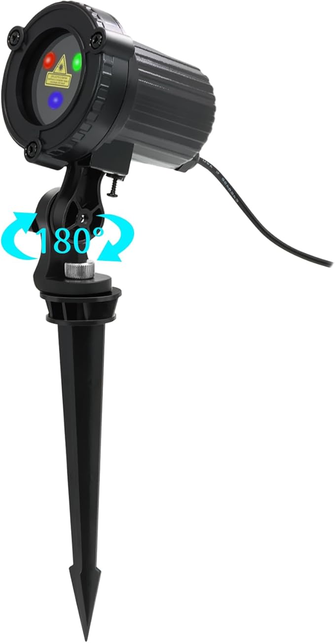Christmas Laser Lights, Outdoor Garden Laser Lights Projector with Moving RGB Waterproof for
