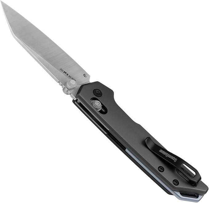 Kershaw Mini Iridium Folding Pocket Knife, 3 inch D2 Steel Blade, DuraLock, Aluminum Handle