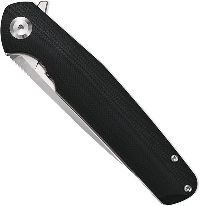 Sitivien ST102 Folding Knife, D2 Steel Blade+G10 Handle Pocket Knife, EDC Tool Knife for Outdoor