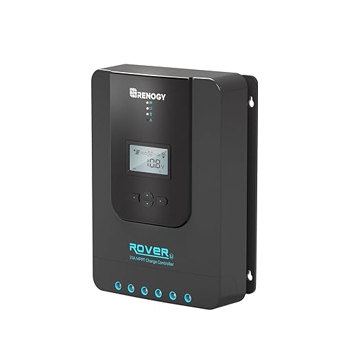 Renogy Rover 20A 12V/24V Auto DC Input MPPT Solar Charge Controller Parameter Adjustable LCD