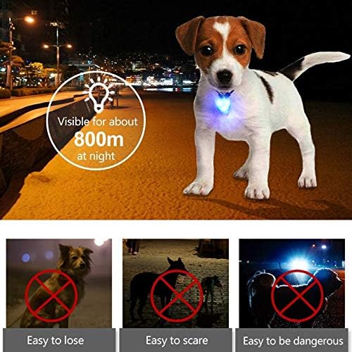 Avando Dog Collar Light, Dog Lights for Might Walking, Waterproof Silicon LED Dog Collar Safety