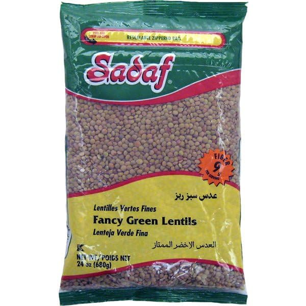 Sadaf Green Lentils - Fancy Green Lentils for Cooking or Food Flavoring - Gourmet Lentils